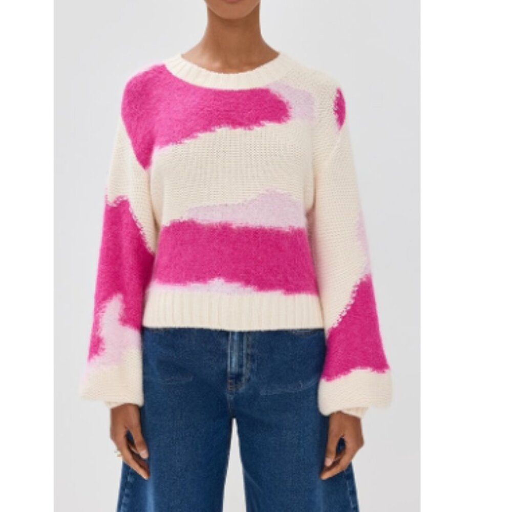 Aje Enfold Jacquard Knit Sweater